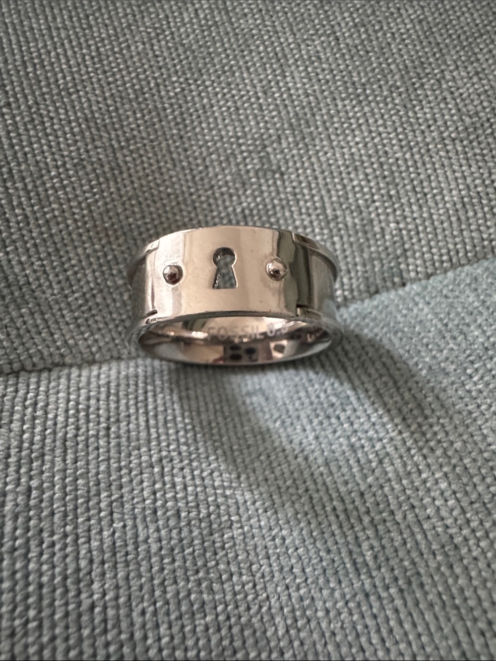 Fossil Steel Ring Size 6.5